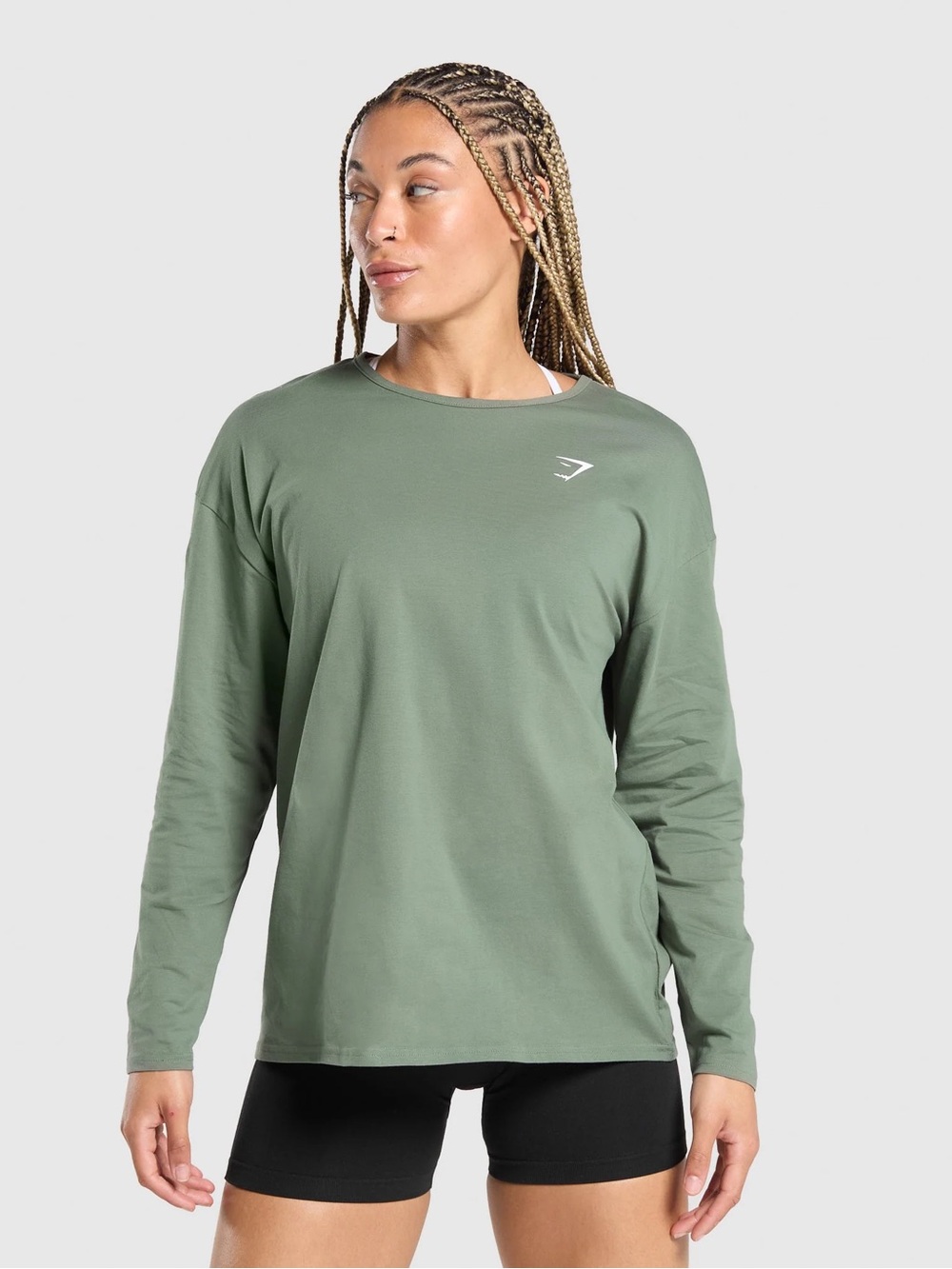 LIFTING OVERSIZED COTTON LONG SLEEVE TOP